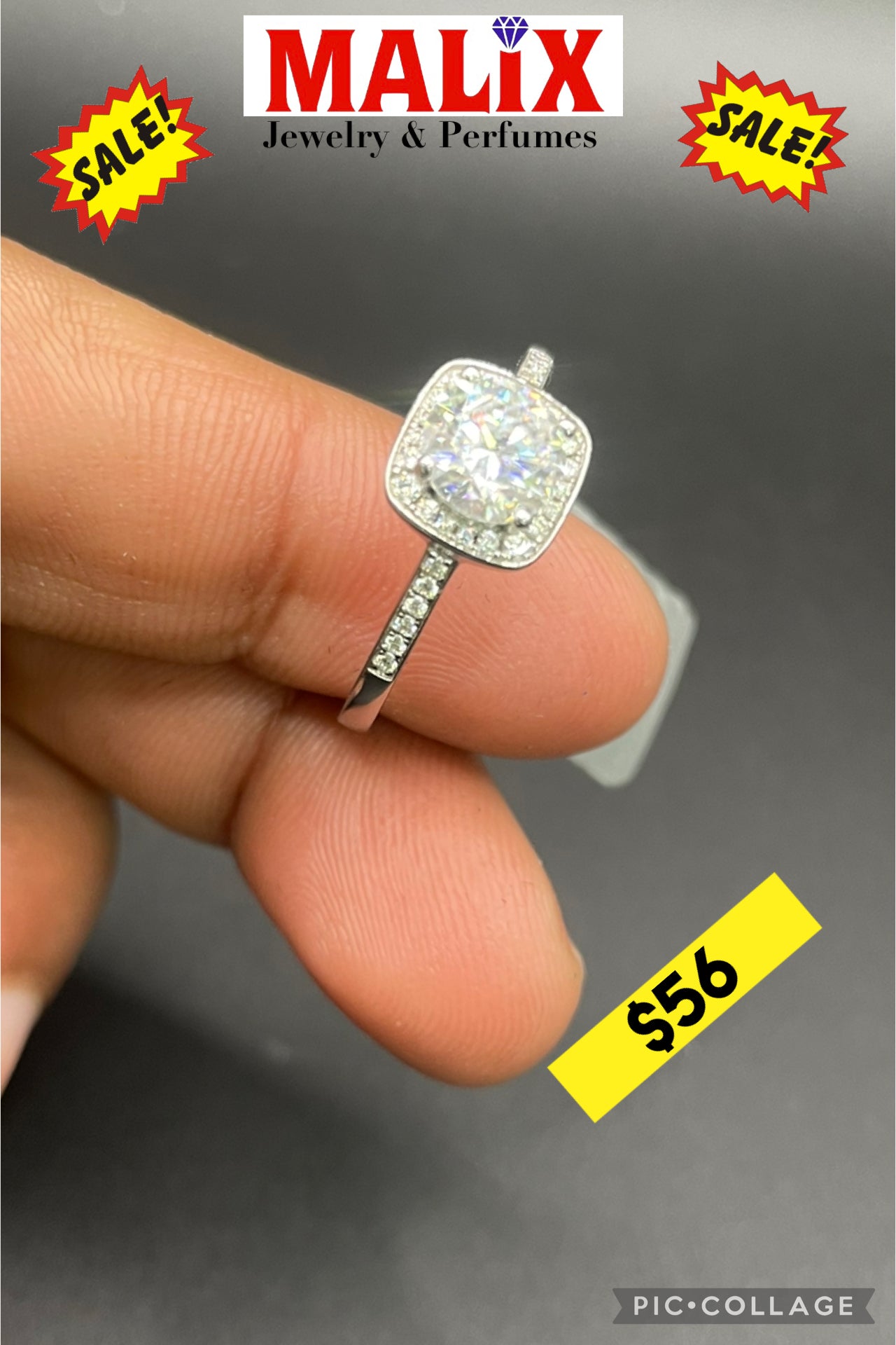 925 Silver Moissanite ring