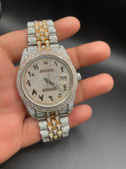 Moissanite lab grown diamonds luxury watch