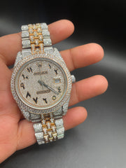 Moissanite lab grown diamonds luxury watch