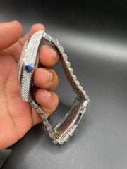 Moissanite lab grown diamonds luxury watch