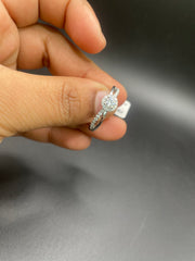 925 silver solitaire Moissanite ring