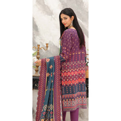 Purple Lawn Casual Wear Salwaar Kameez Pakistani Indian Punjabi