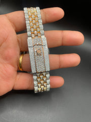 Moissanite lab grown diamonds luxury watch