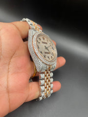 Moissanite lab grown diamonds luxury watch