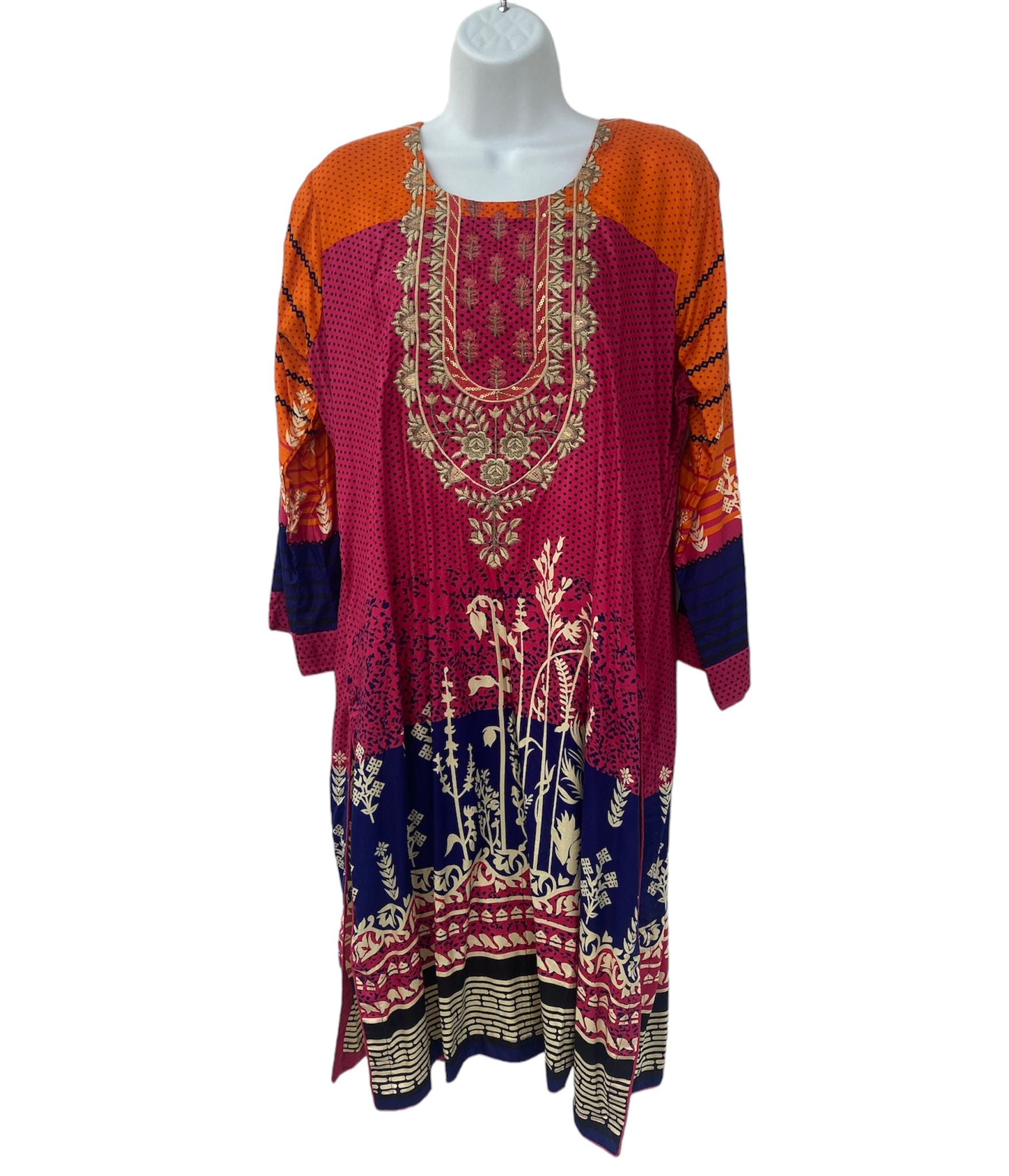 Pink color dailywear dress with dupatta