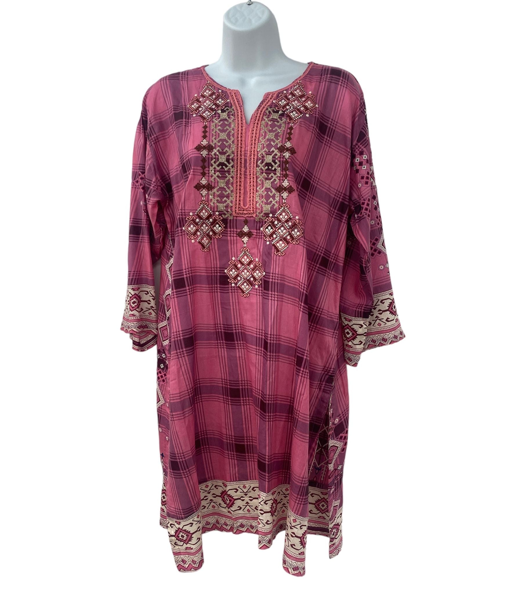 Pink dailywear dress with dupatta