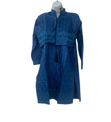 Blue Color Dailywear Kurti Dress Tops With Designer Jacket