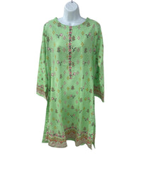 Light Green Dailywear Kurti Dress With Dupatta.