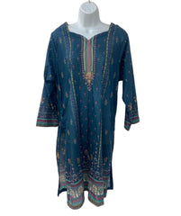 Blue Color Dailywear Kurti Dress With Dupatta.