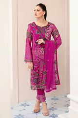 Pink Color Chiffon Embroidered Salwar Kameez Suit Set