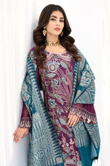 Purple Color Chiffon Embroidery Salwar Kameez Suit Set