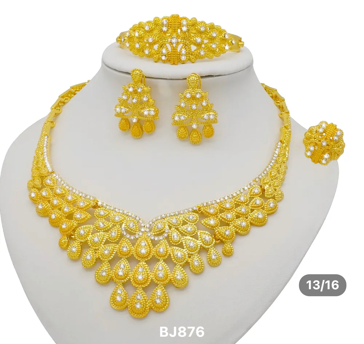 High Quality 18k Goldplated Dubai Jewelry Set (4 Pieces)