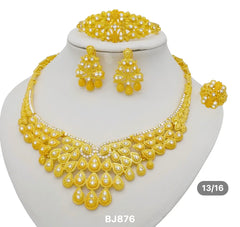 High Quality 18k Goldplated Dubai Jewelry Set (4 Pieces)