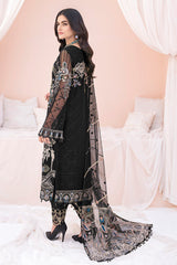 Black Chiffon Designer Salwar Kameez Suit Set