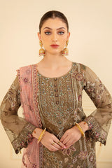 Embroidered Organza Readymade Salwaar Kameez Suit Set