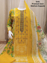 Yellow Color Embroidered Daily Wear Salwar Kameez